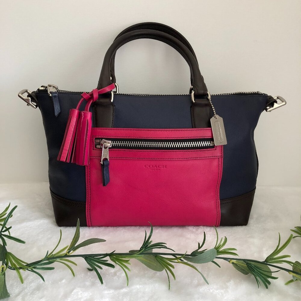 Coach Legacy Color Block Leather Molly Satchel Bag